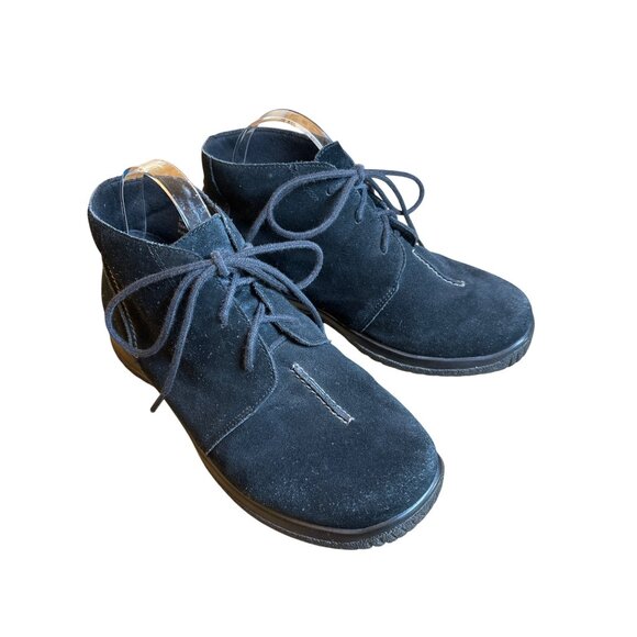 Drew Womens Boot Size 9WW Krista Comfort Bootie Diabetic Double Depth Black Sued - Picture 1 of 11